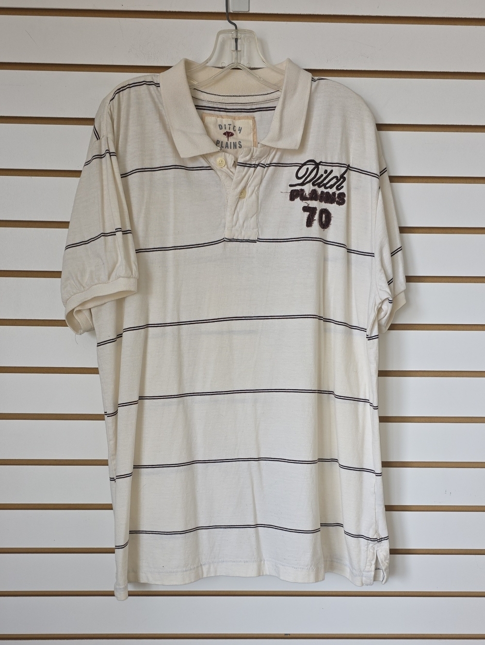 Vintage Ditch Plains Men’s Stripe Polo Lg